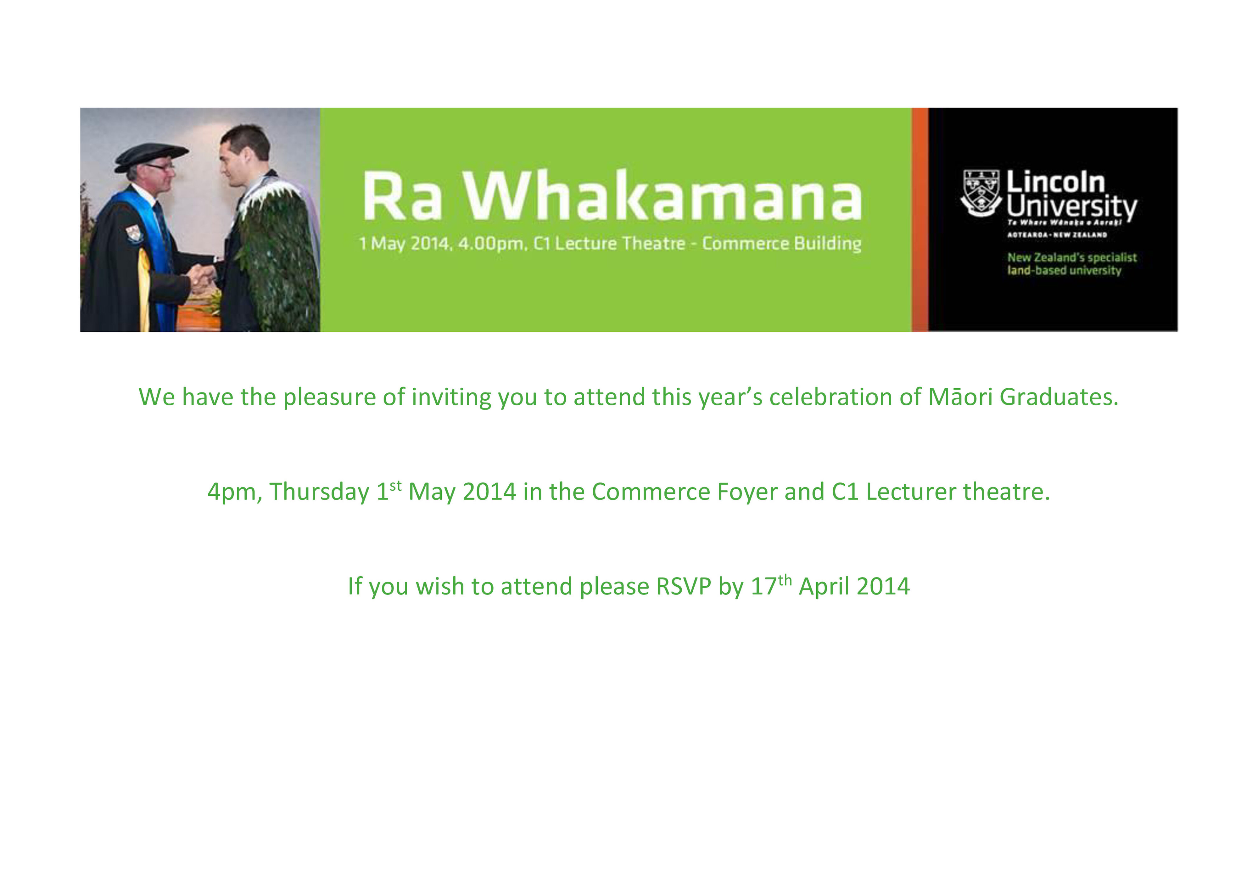 2014 Ra Whakamana Invitation