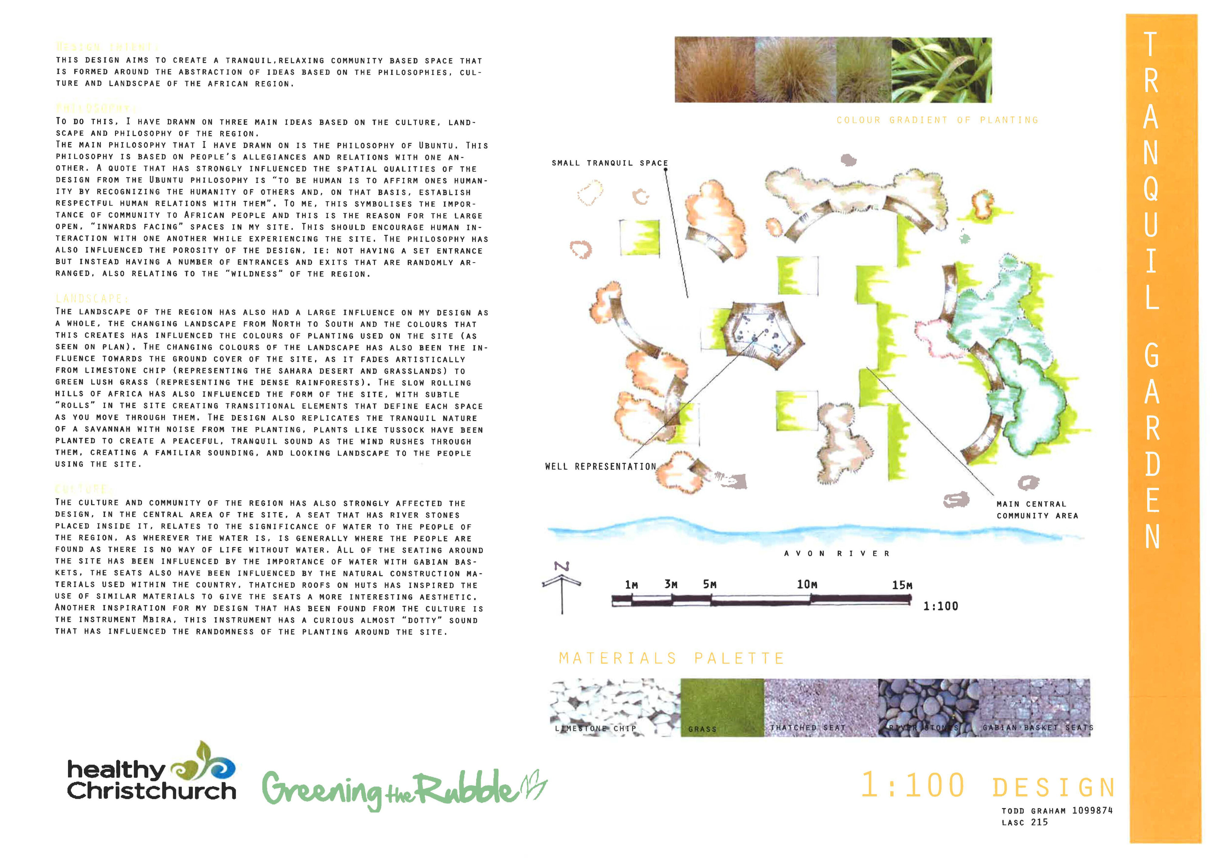 The concept design for the Africa Garden (1st place) by Todd Graham