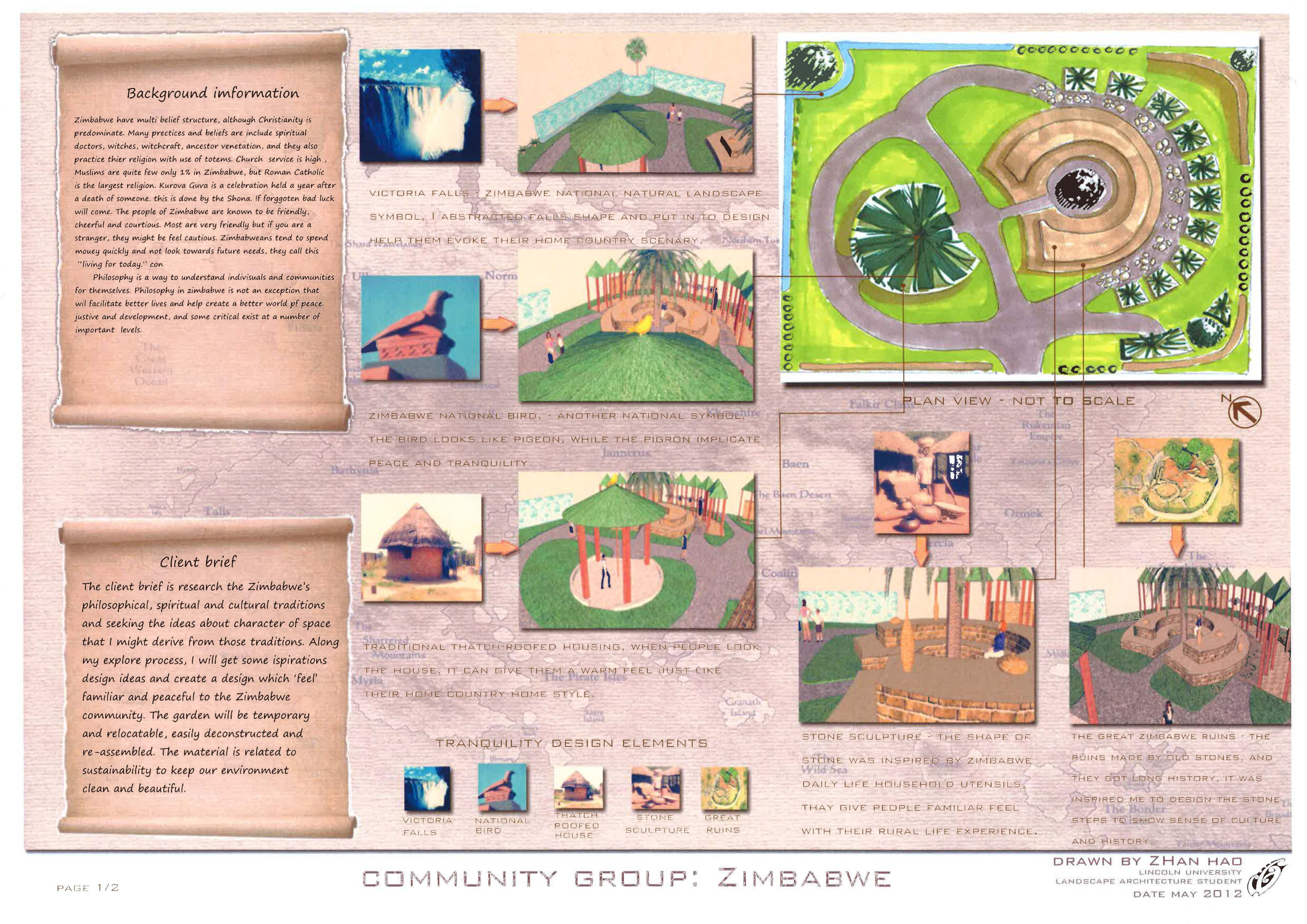 The concept design for the Africa Garden (2nd place) by Zhan Hao