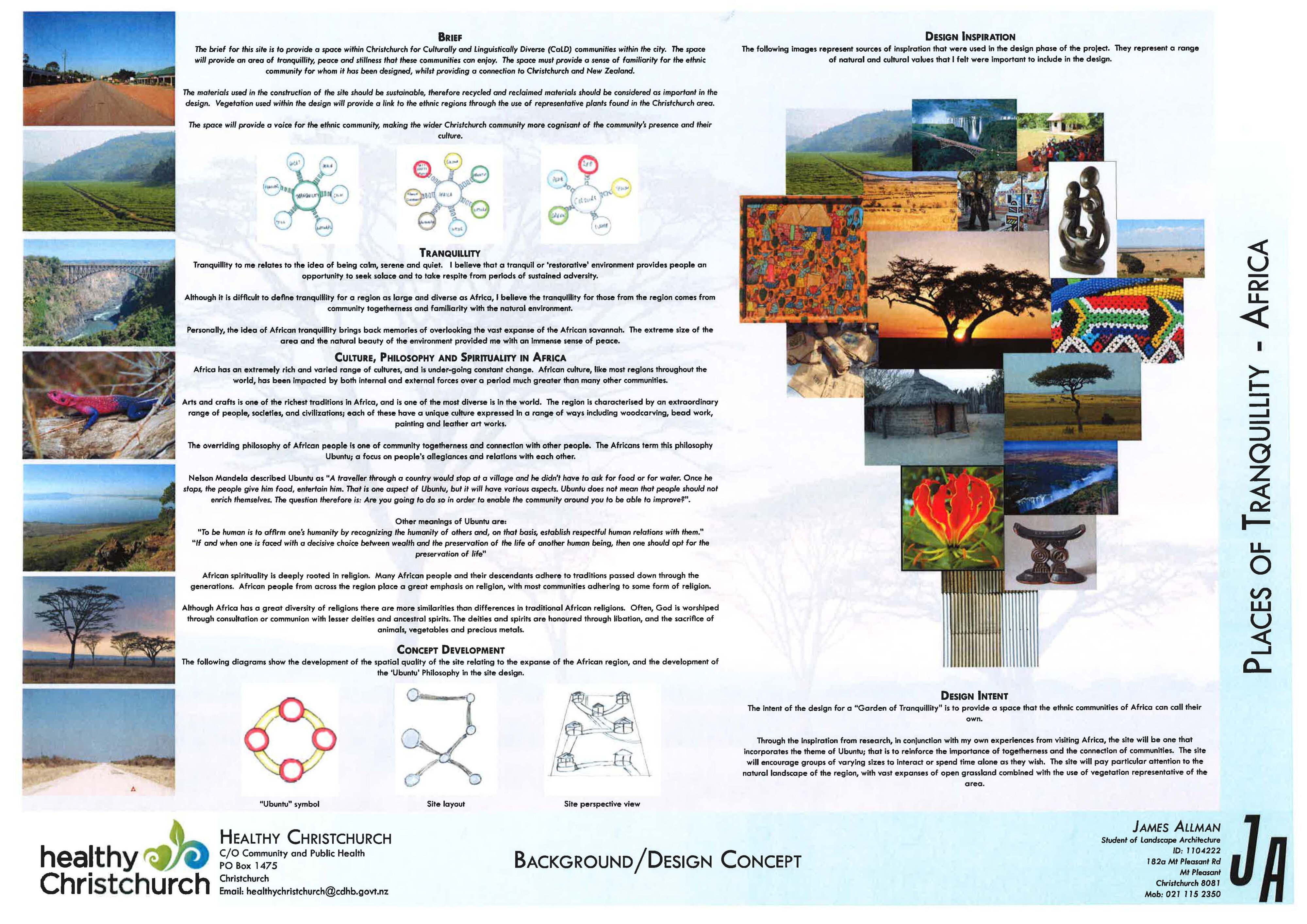 The concept design for the Africa Garden (3rd place) by James Allman