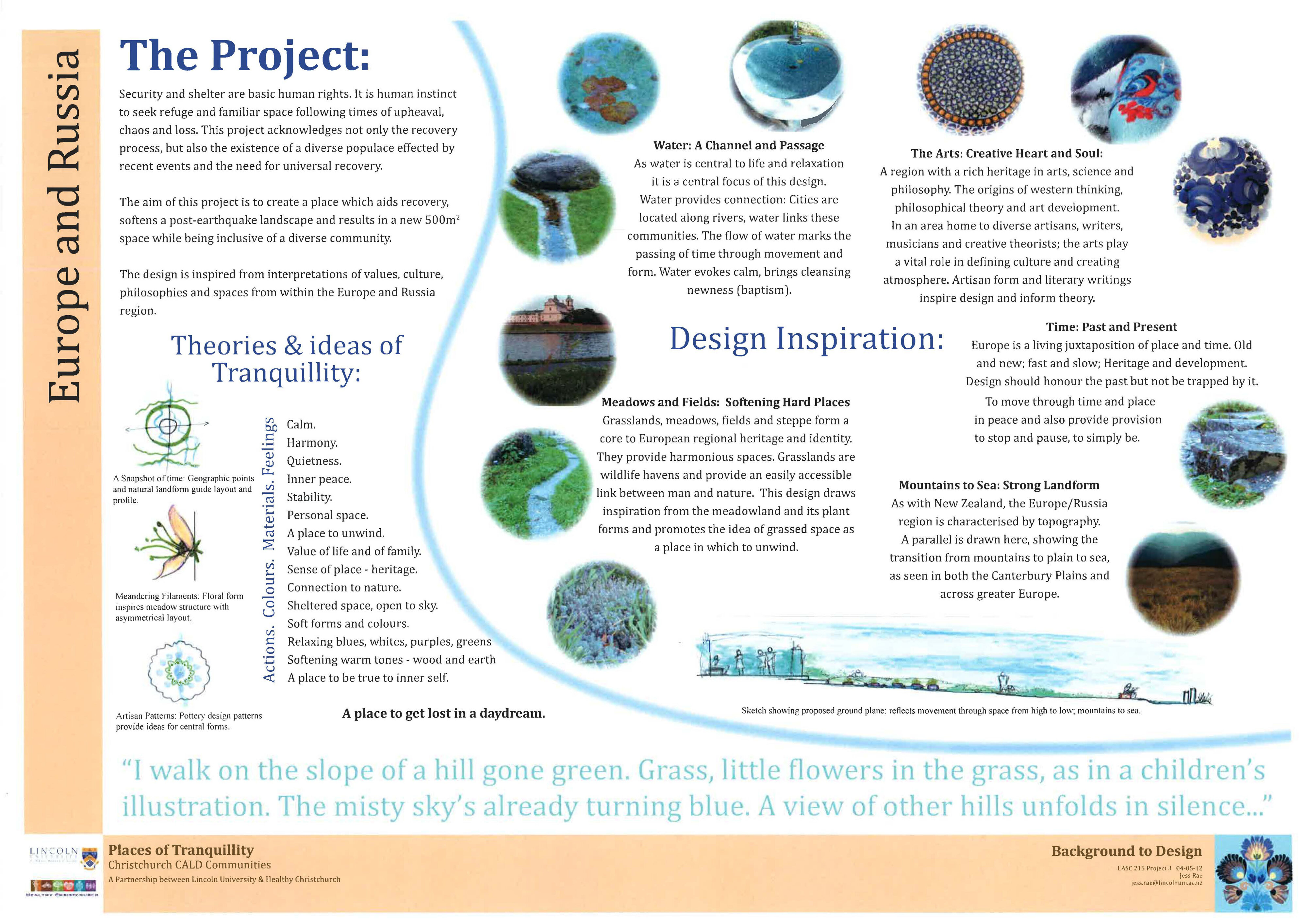 The concept design for the Europe and Russia Garden (1st place) by Jess Rae