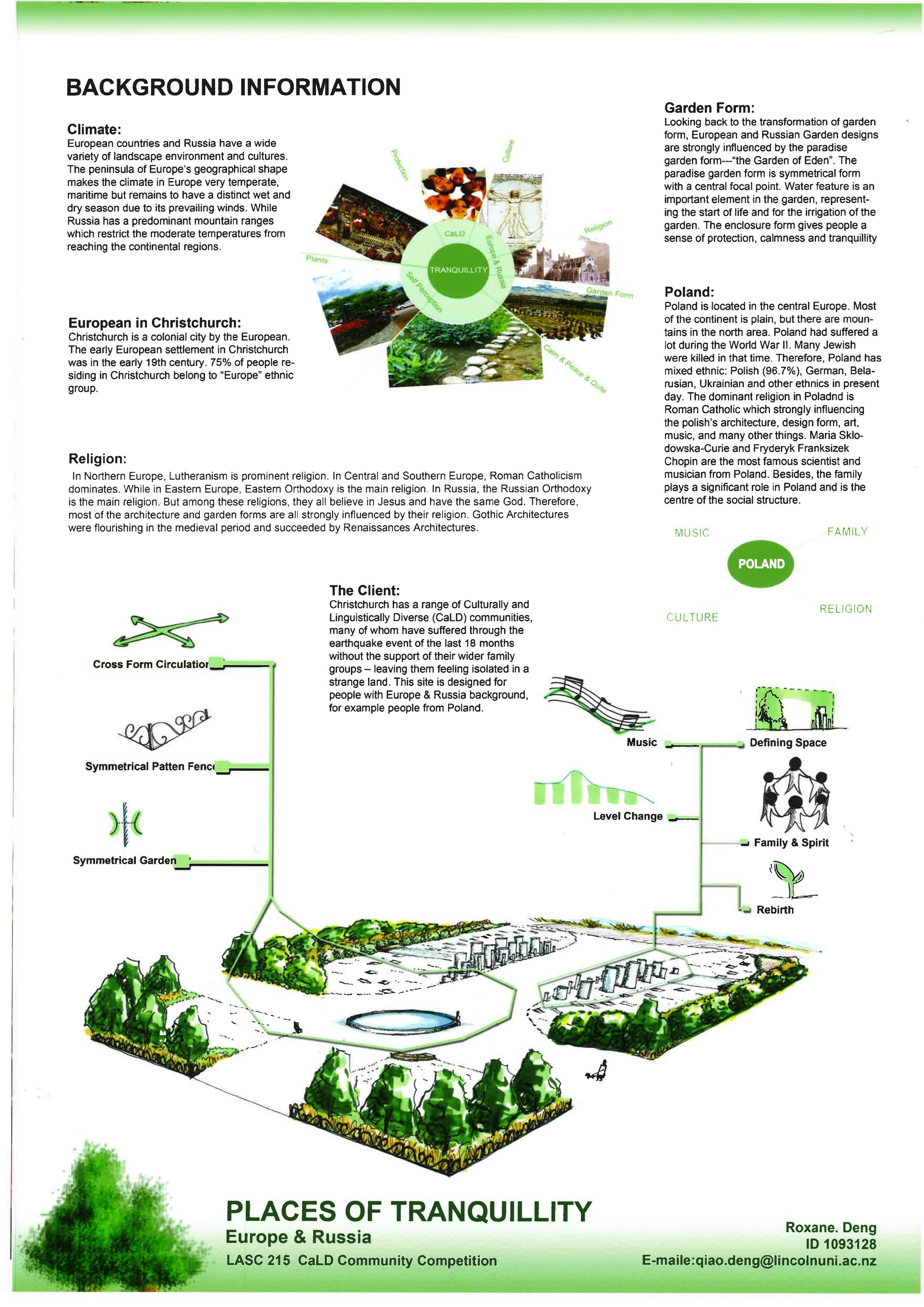 The concept design for the Europe and Russia Garden (2nd place) by Roxane Deng