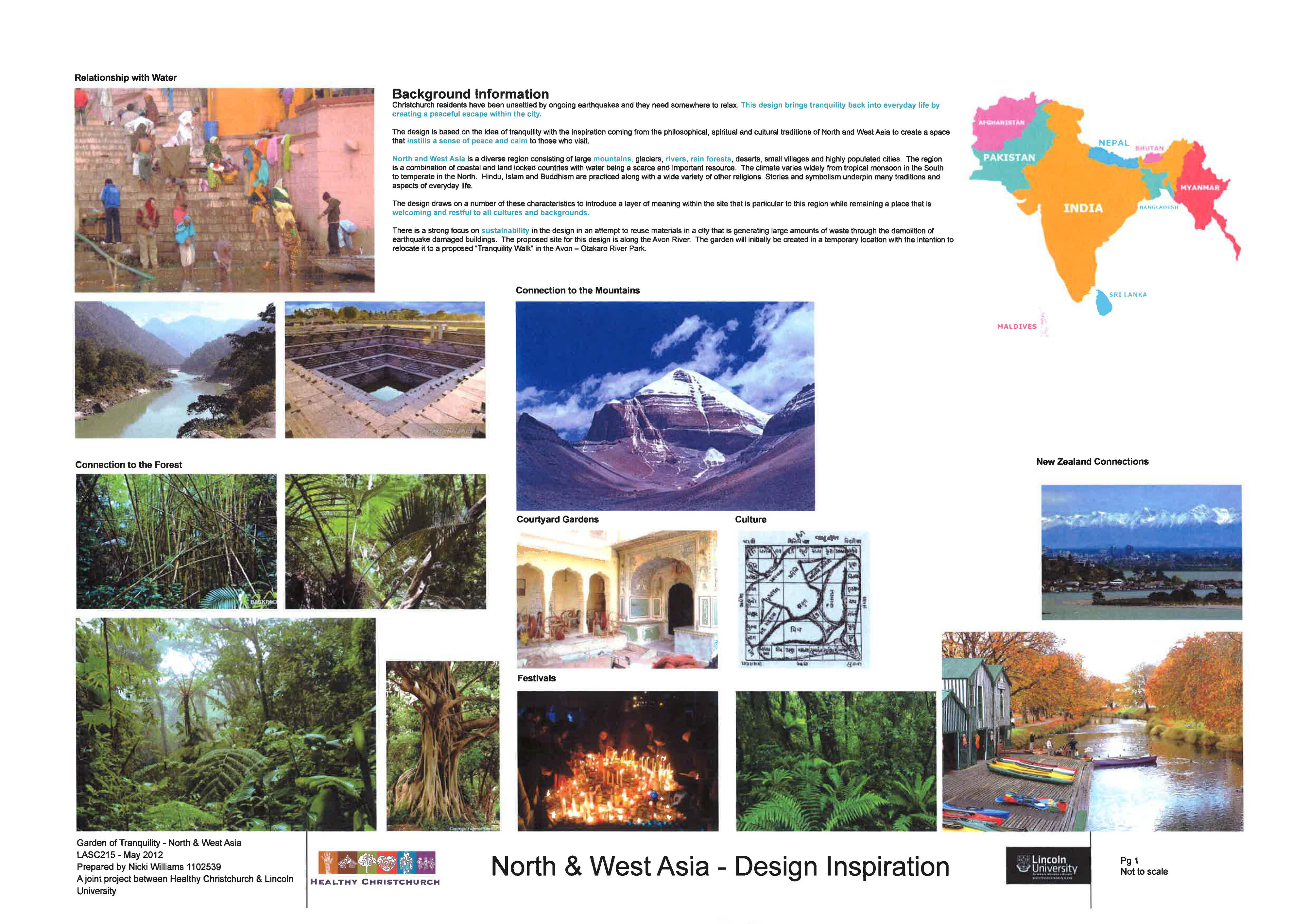 The concept design for the North and West Asia Garden (1st place) by Nicki Williams