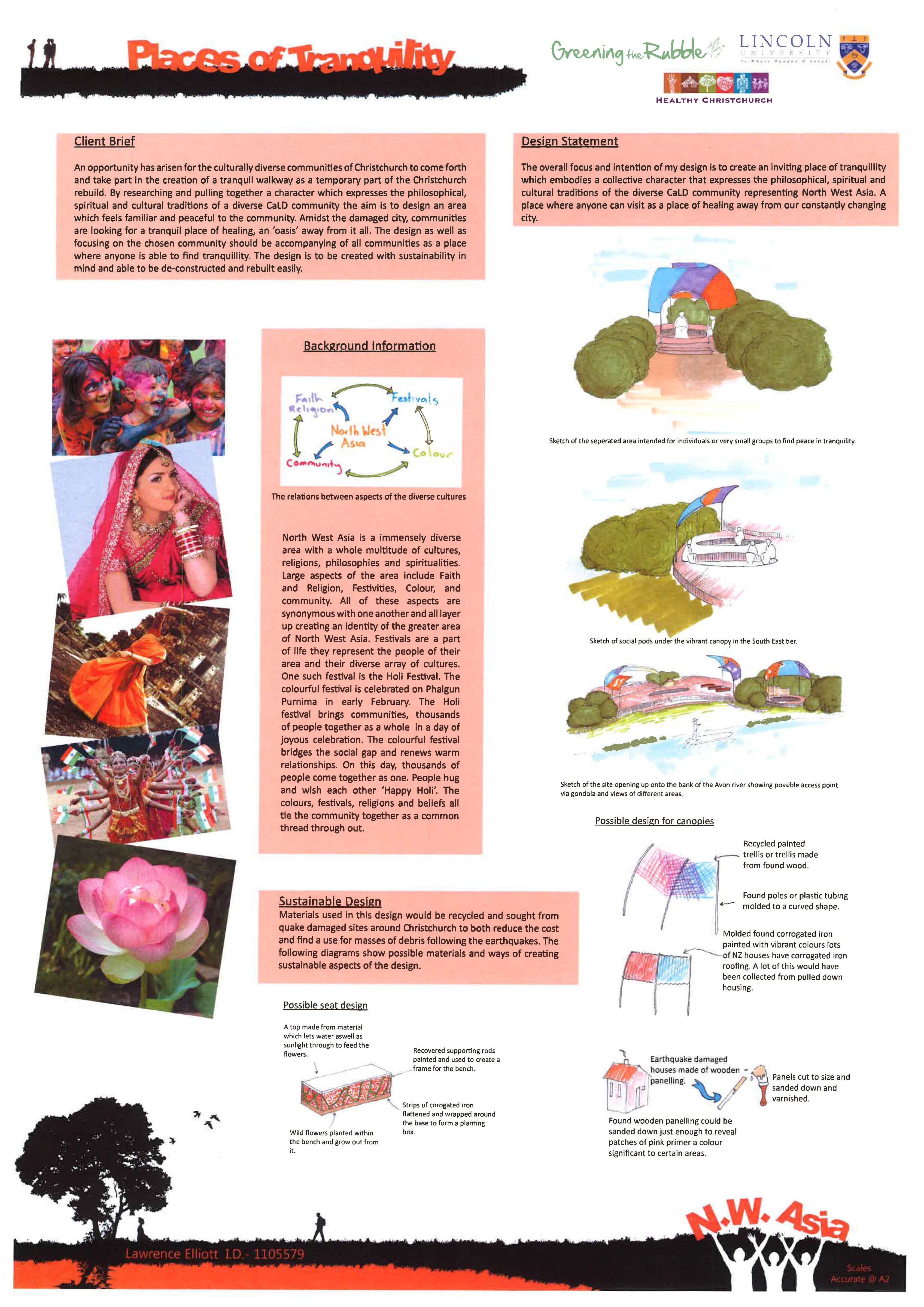 The concept design for the North and West Asia Garden (2nd place) by Lawrence Elliot