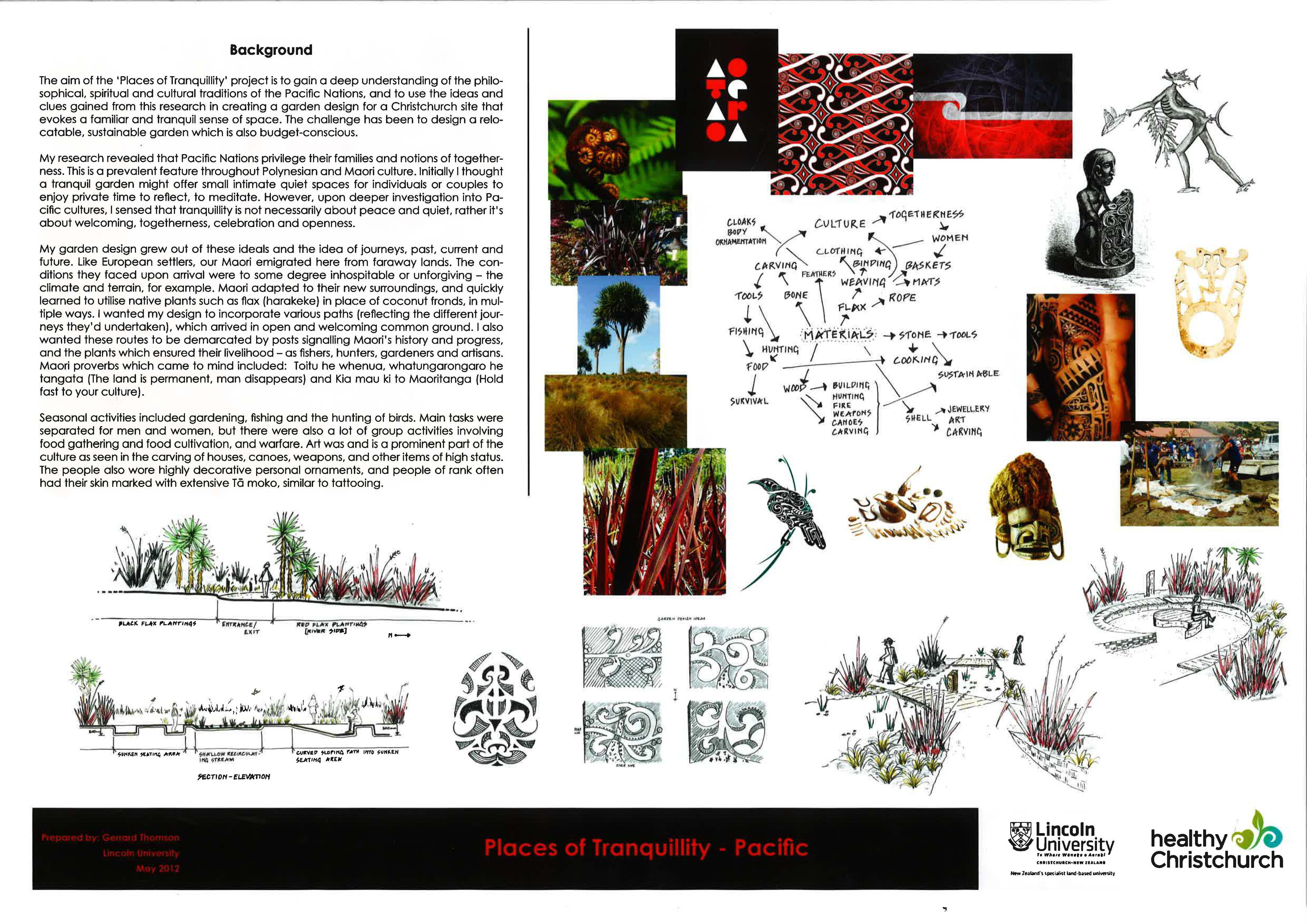 The concept design for the Pacifica Garden (1st Place) by Gerrard Thomson 