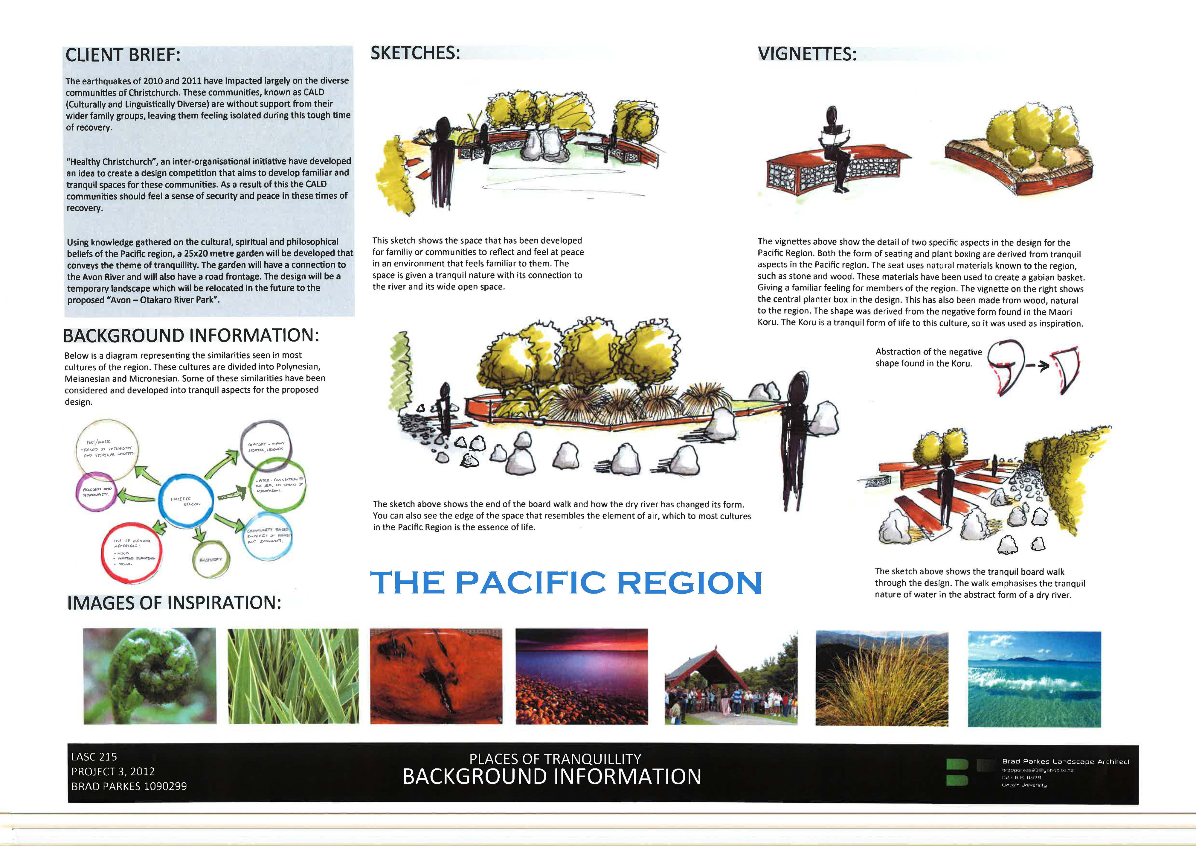 The concept design for the Pacifica Garden (2nd Place) by Brad Parkes