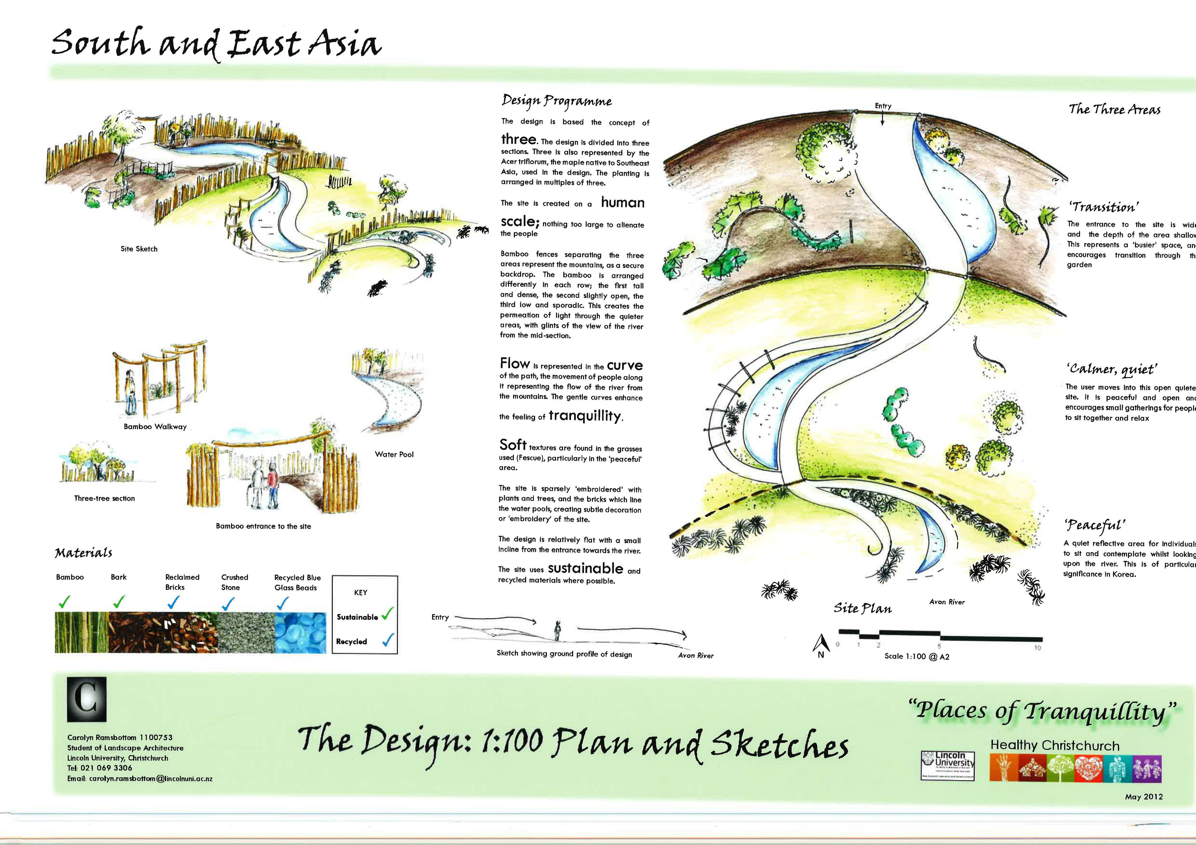 The concept design for the East Asia Garden (1st Place) by Carolyn Ramsbottom