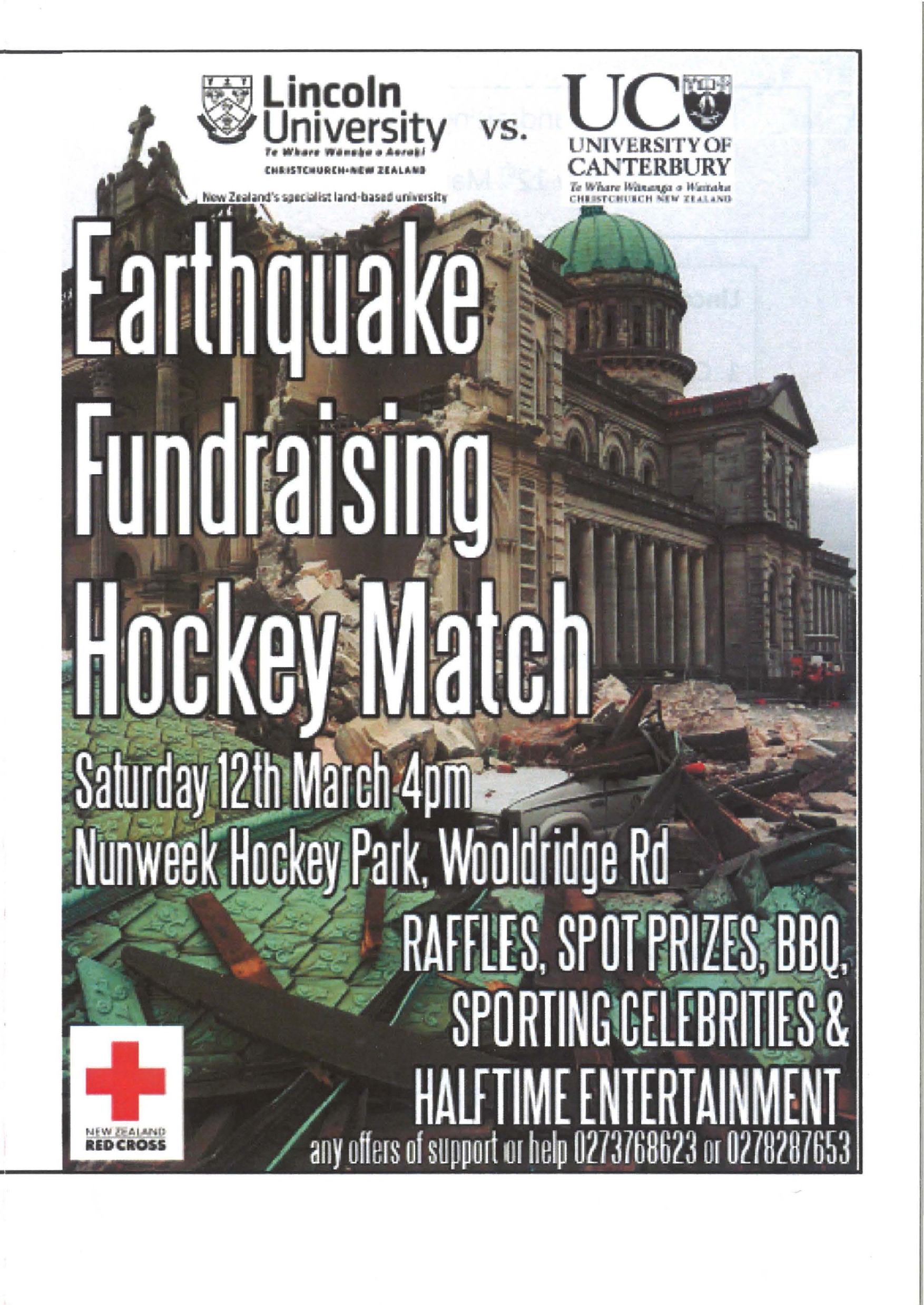 2011 Earthquake Fundraising Relief Hockey Match 