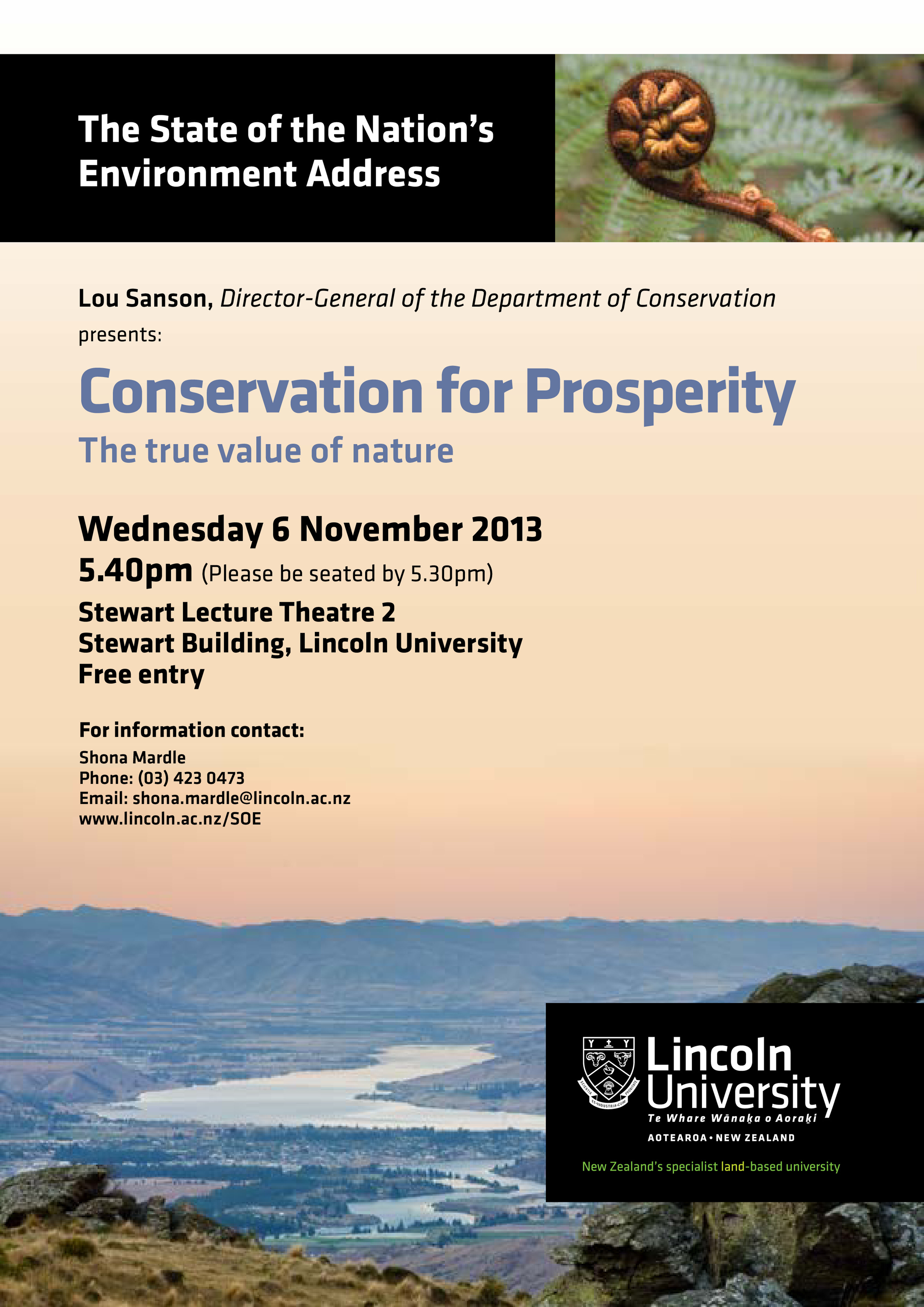 2013 State of the Nation's Environment Address poster