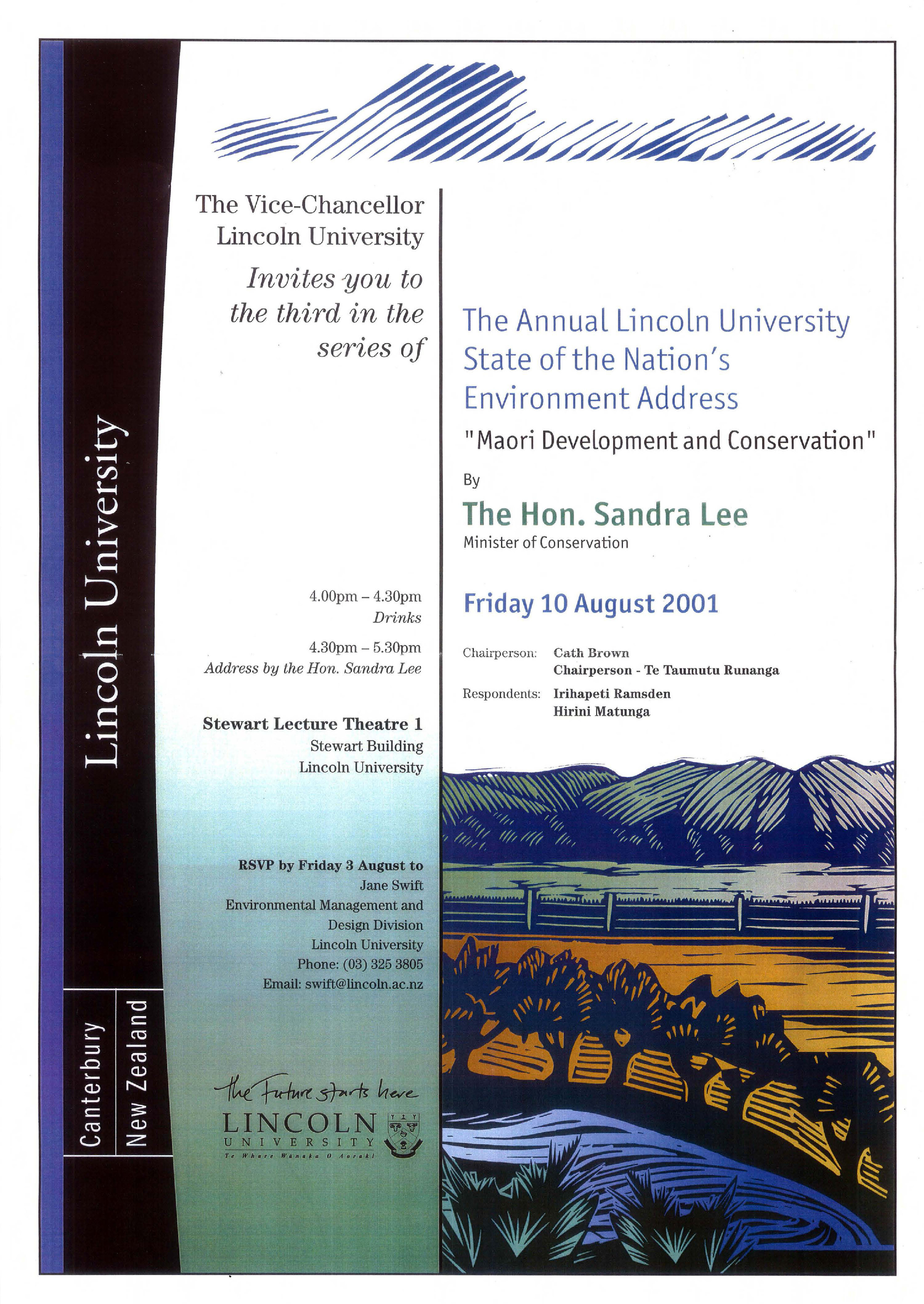2001 Lincoln University&nbsp;State of the Nation's&nbsp;Environment Address Poster