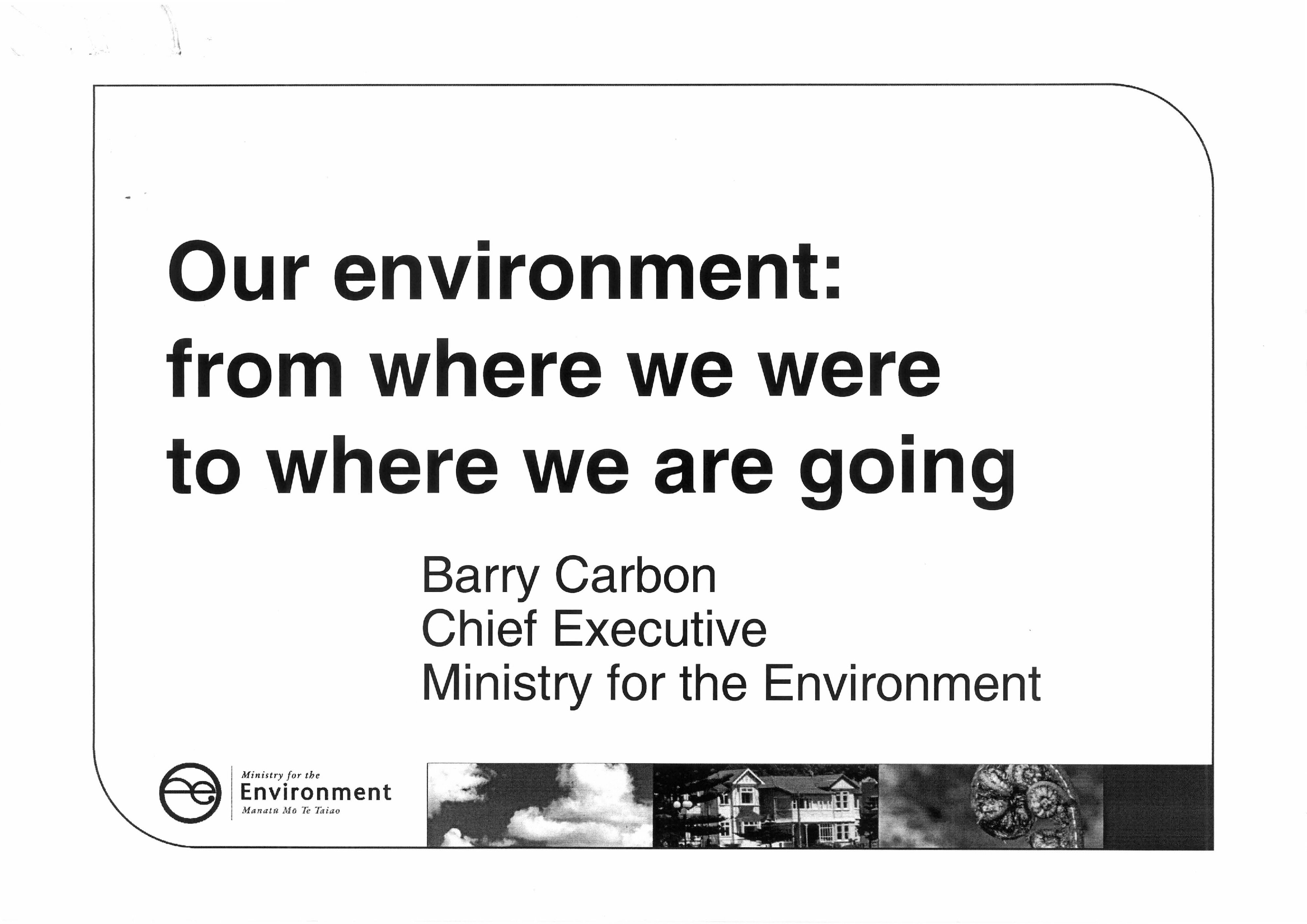 2003 State of the Nation's Environment Address Slide