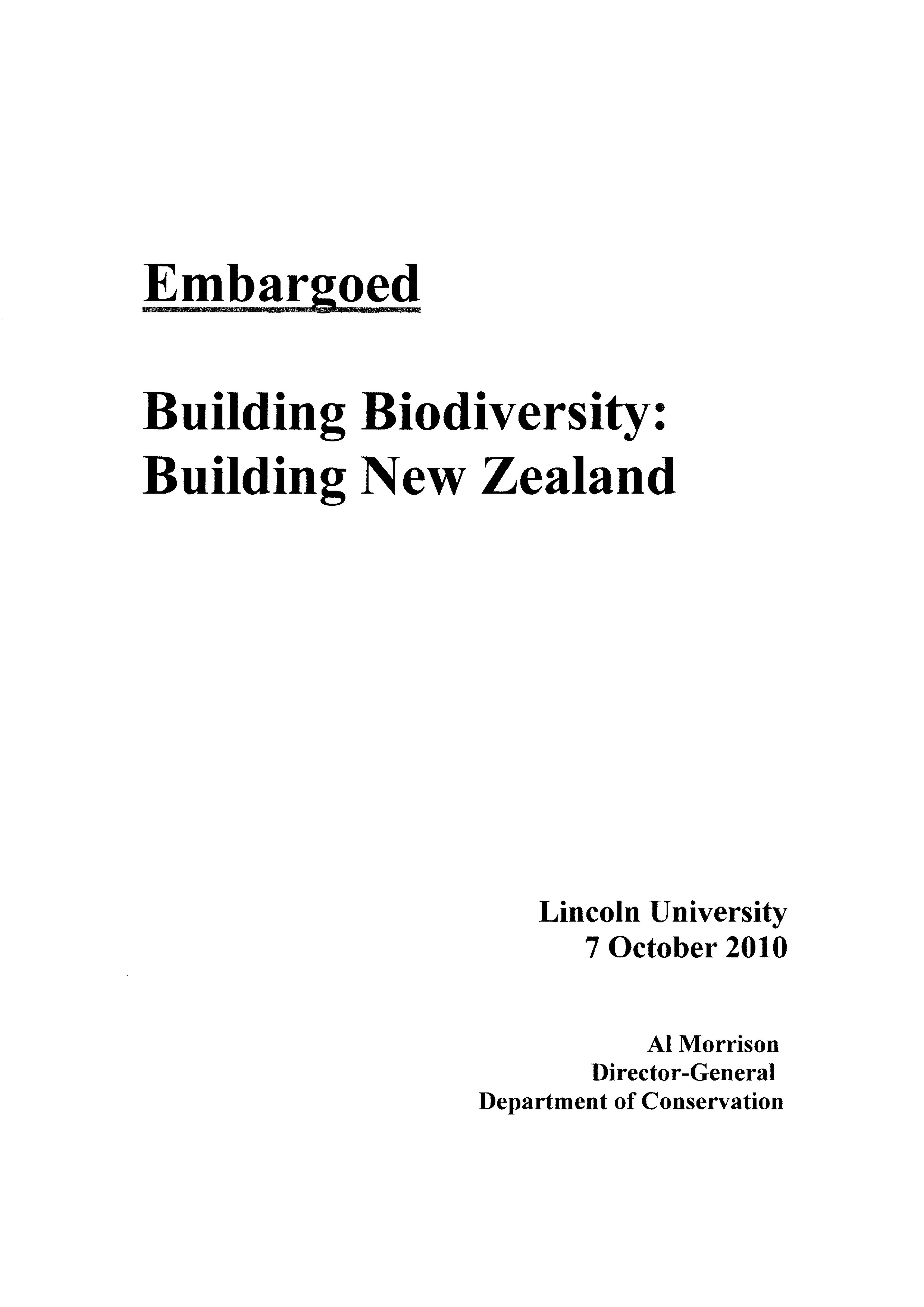 2010 State of the Nation's Environment Address