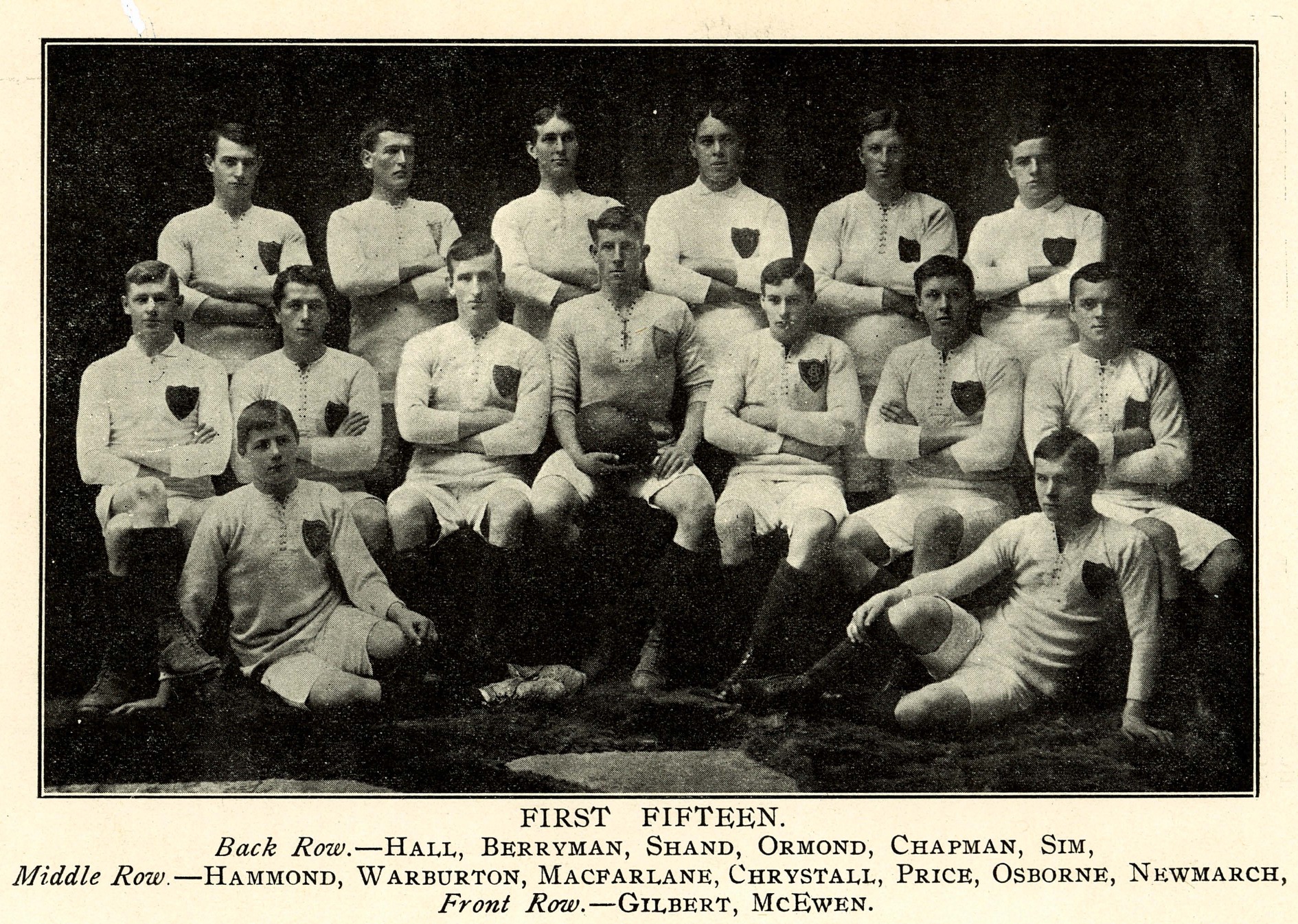 1907 Rugby First Fifteen
Canterbury Agricultural College