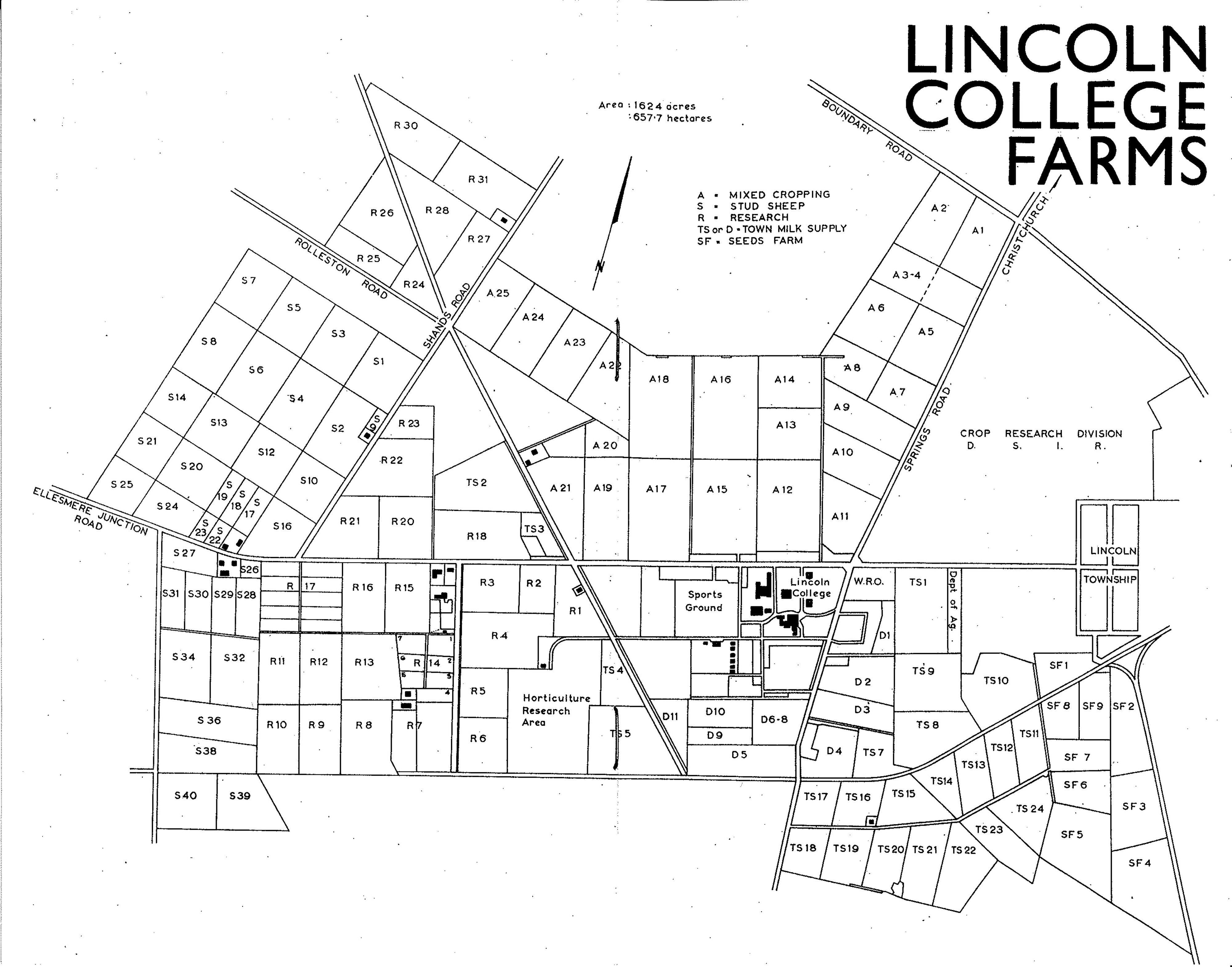 1972 Lincoln College Farms
