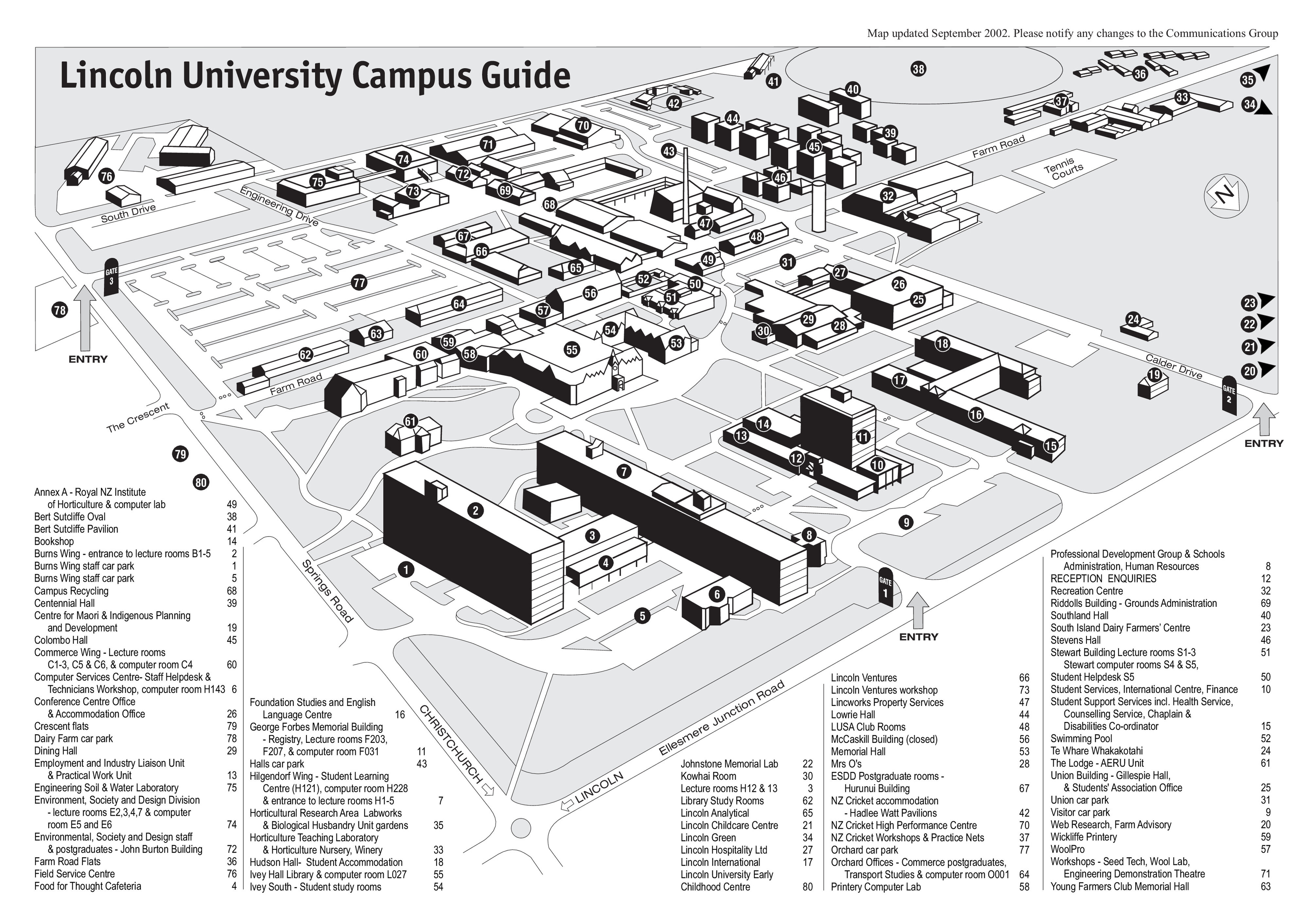 2003 Lincoln University Campus Map