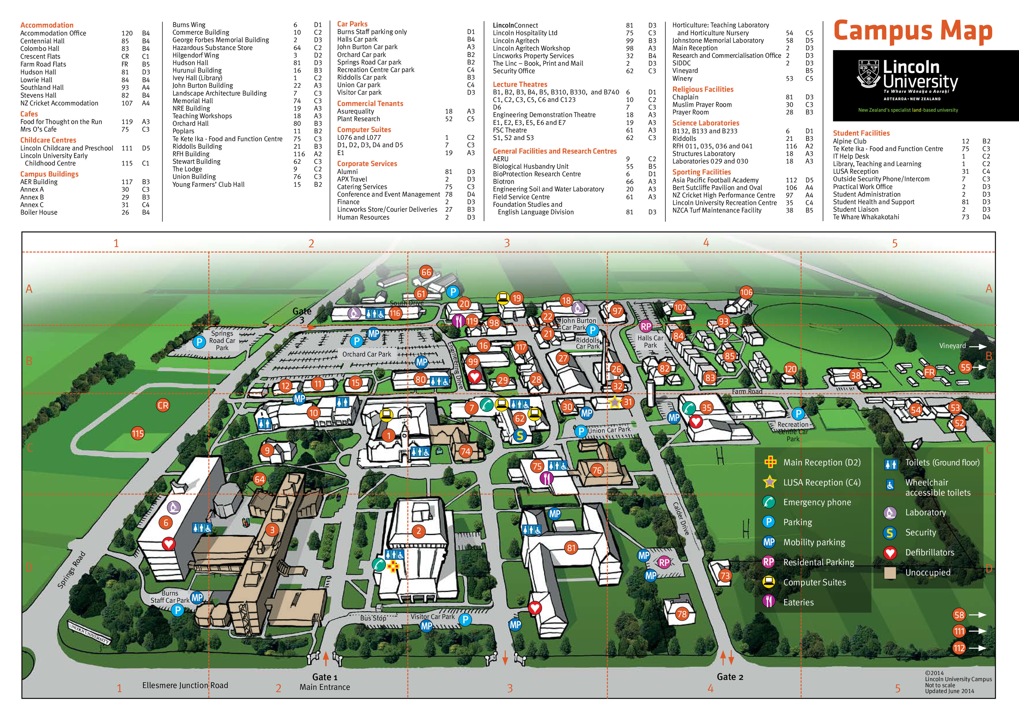 Lincoln University Campus Map 2014
