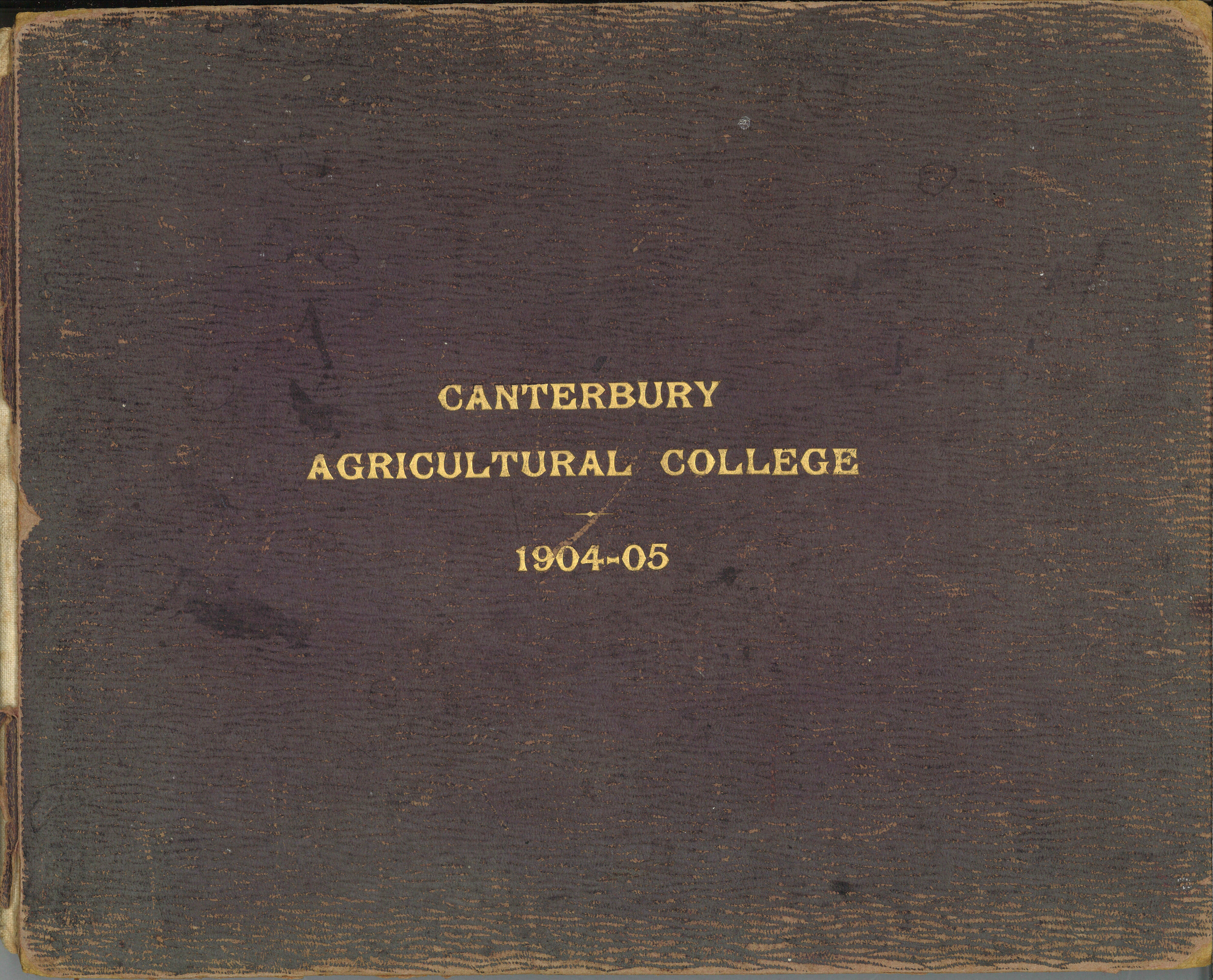 Canterbury Agricultural College 1904-05