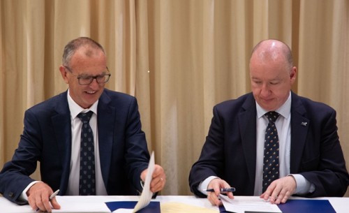 Professor Grant Edwards, Vice-Chancellor Lincoln University and Professor Ken Sloan, Vice-Chancellor of Harper Adams University Professor Ken Sloan, Vice-Chancellor of Harper Adams University.