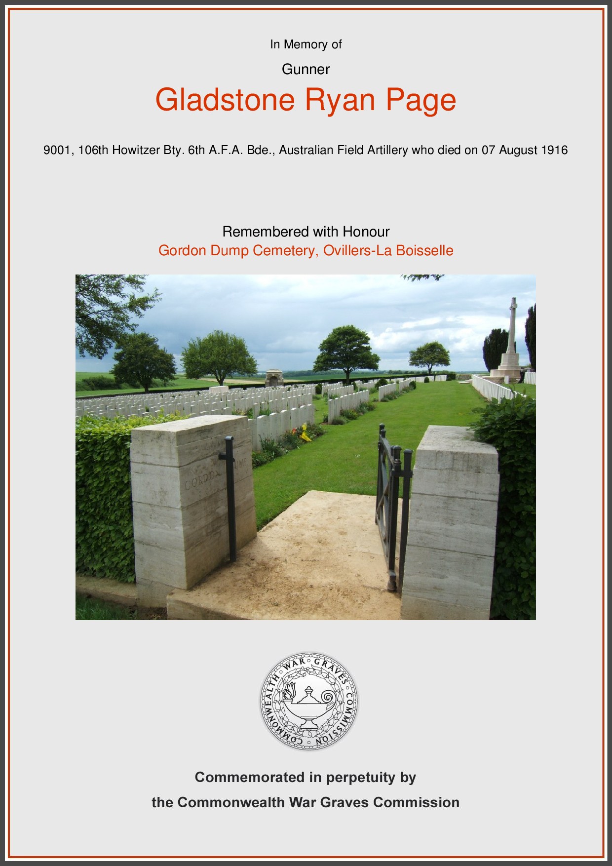 Certificate provided with kind permission of the Commonwealth War Graves Commission. http://www.cwgc.org