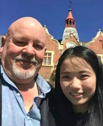 Anna Yu Dong with one of her lecturers, Lincoln University’s Dr Jeff Heyl.