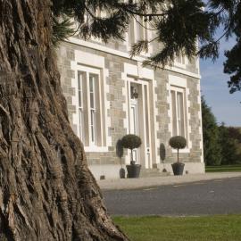 Telford Stone House tree in foreground
