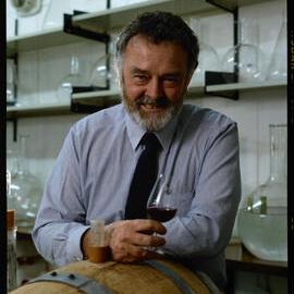 Reader in Wine Science Dr David Heatherbell in Wine Lab, August 1991 01