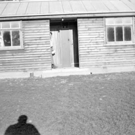 Small wooden building, possibly at Lincoln College, circa early 1960s
