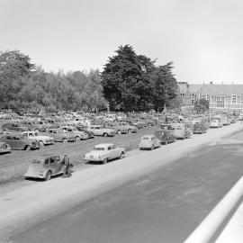 Visitors and Parking During the Annual Farmers' Day at Canterbury Agricultural College, circa mid to late 1950s