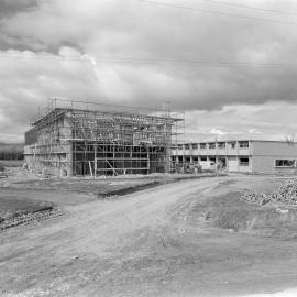Wool Research Organization building under construction at Lincoln, 1964 (Blackmore Neg 5127)