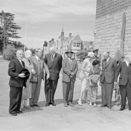 The Prime Minister of Malaysia,Tunku Abdul Rahman visits Canterbury Agricultural College in 1960 (Blackmore Neg 5135)