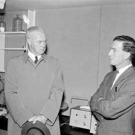 Wool Science visit by Sir Alexander Todd and Ian Fraser 1961(Blackmore Neg 5141)
