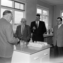 Visit to the veterinary science unit by J.E. Strachan, D.S.Max and N.G. Pickering(Blackmore Neg 5146)