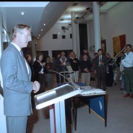 The vice-chancellor speaking during the 1994 Lincoln University Press first book launch 02