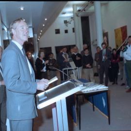 The vice-chancellor speaking during the 1994 Lincoln University Press first book launch 01