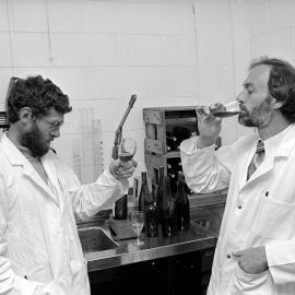Wine Tasting in the Research Laboratory, Lincoln College, 1979 02