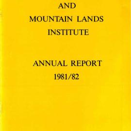 Twenty-second Annual Report of the Tussock Grasslands and Mountain Lands Institute 1981/82