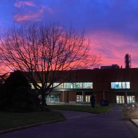 Waimarie set against an early morning red sky