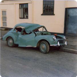 Storm Damage at Lincoln College – Damaged Car, 1 August 1975