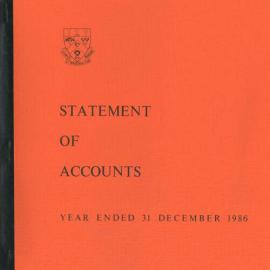 1986 Statement of Accounts 
Lincoln College