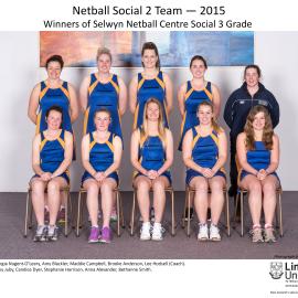 2015 Netball Social 2 Team
