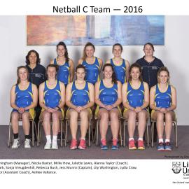 2016 Netball C Team