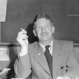 Ron C Blackmore, Visual Aids officer at Canterbury Agricultural College (Blackmore Neg 5227)