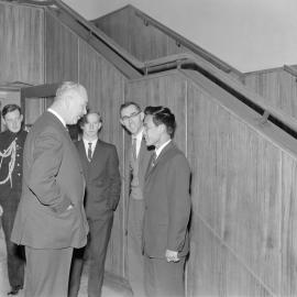 Sir Bernard Ferguson visits Lincoln College (Blackmore Neg 5950)