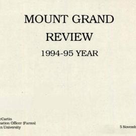 1994-95 Mount Grand Annual Review