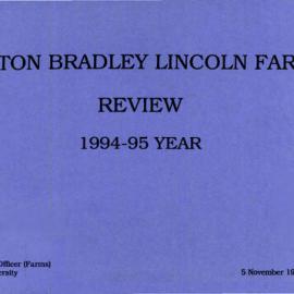 1994-95 Orton Bradley Lincoln Farm Seasonal Review