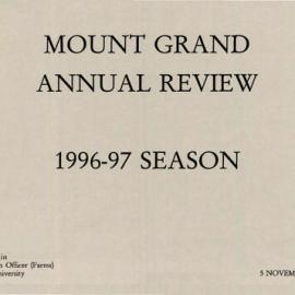 1996-97 Mount Grand Annual Review 