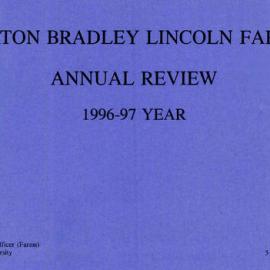 1996-97 Orton Bradley Lincoln Farm Annual Review