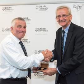 2016 Lincoln University Medal Award Ceremony at Te Kete Ika, Noel Hickland and Tom Lambie