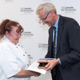 2016 Lincoln University Medal Award Ceremony at Te Kete Ika, Heather Watson and Tom Lambie 01
