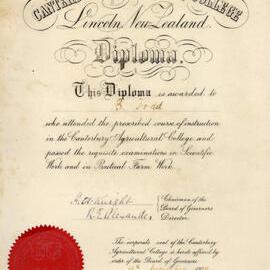 CAC Diploma Certificate Awarded to Bruce Todd 16 December 1919